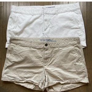 GAP White and Beige Women’s Shorts - 2 Pair Bundle